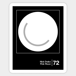 Pink Moon / Minimalist Style Graphic Artwork Sticker